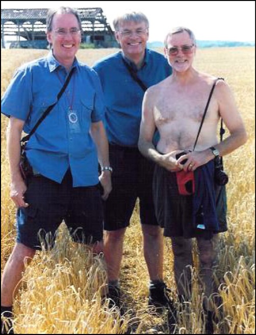 Larry, Barry and Mick who is still after that suntan.